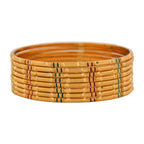 Gold Multicolor Striped Bangles GB -8