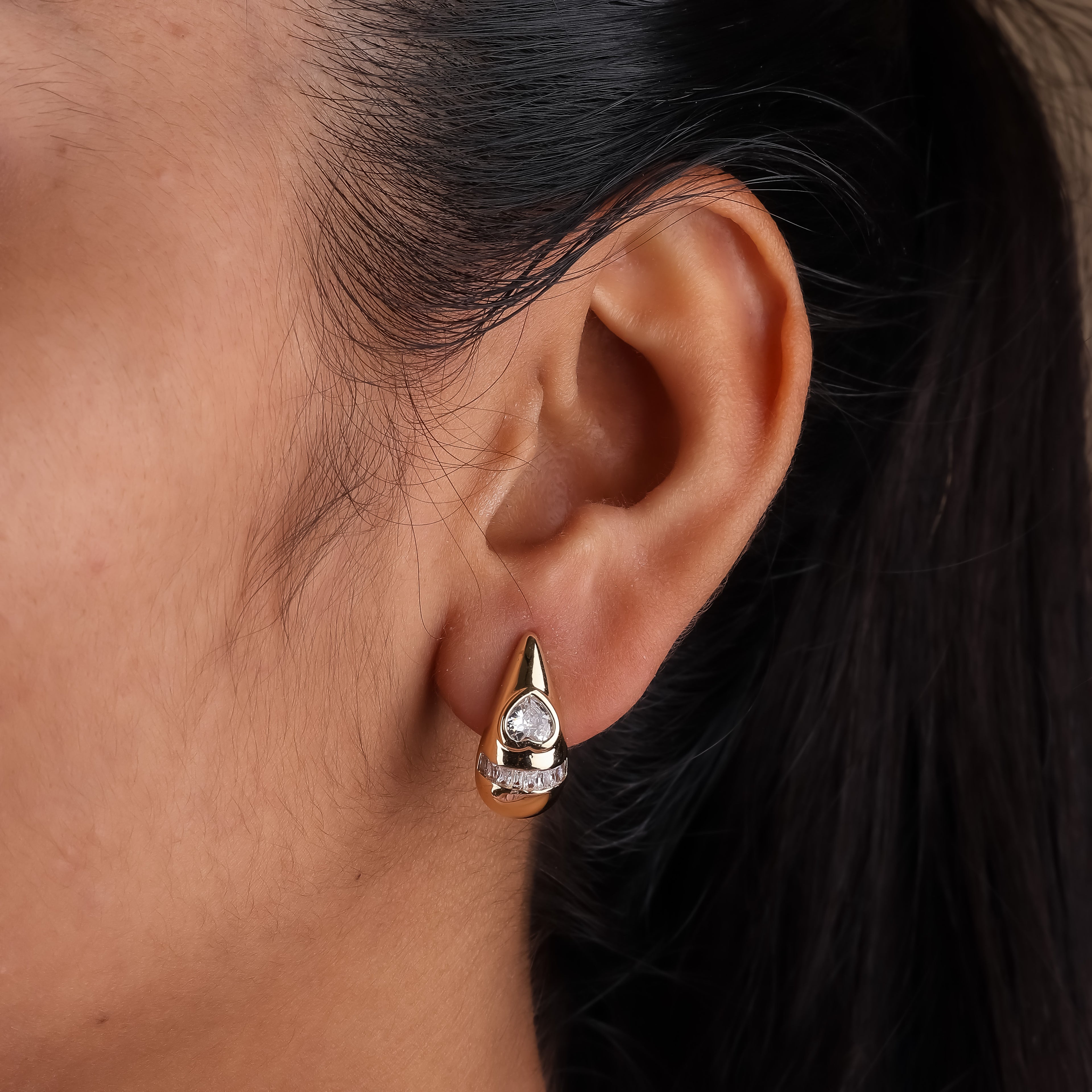 Wibestone Royal Teardrop Diamond Earrings