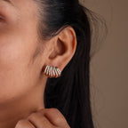 Golden Wave Studs Earring GWE -6