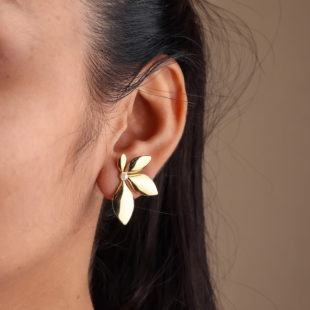 Gold Flower Women Earring GWE -8