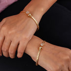 Floral Pearl Gold Bangles GFB -5