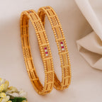 Gold Beaded Designer Bangles GWB -3