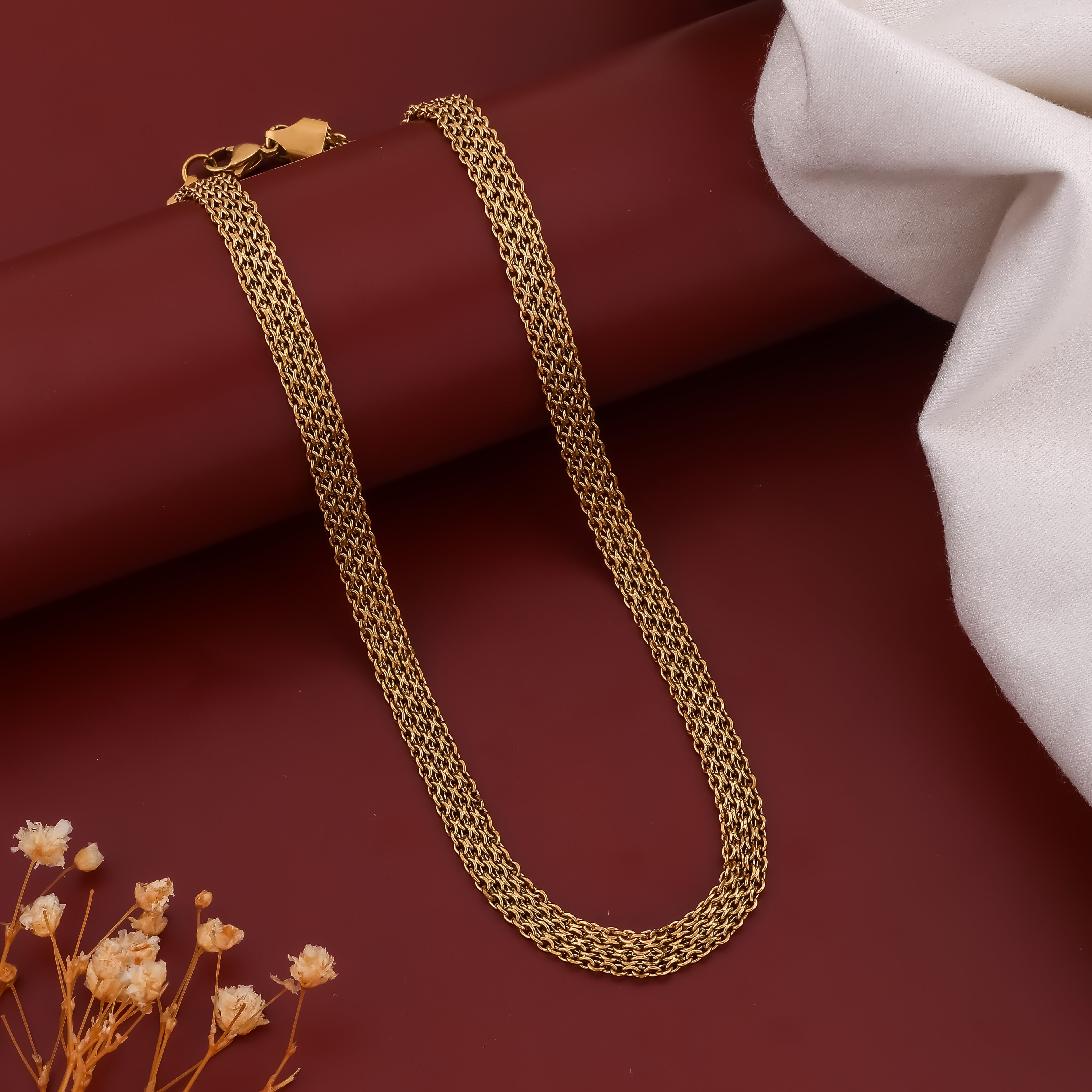 Men’s Gold Tone Mesh Chain GMC -10