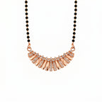 Rose Gold Fan Pendant Mangalsutra GM -45