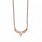 Rose Gold Floral Curve Mangalsutra GM -47