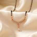 Rose Gold Floral Curve Mangalsutra GM -47