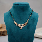 Rose Gold Floral Curve Mangalsutra GM -47