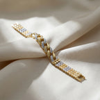 Men’s Two-Tone Cuban Link Bracelet GMB -6