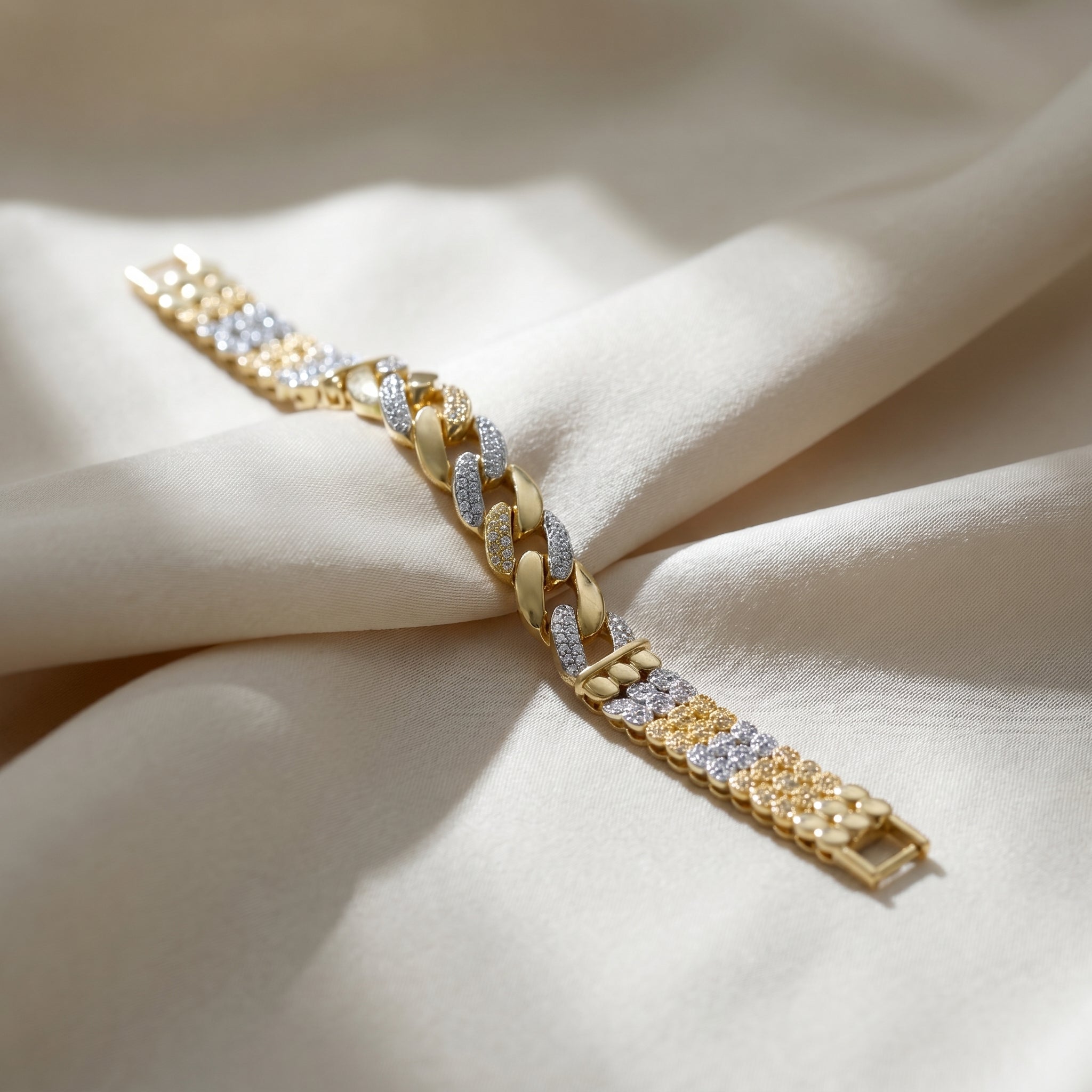 Men’s Two-Tone Cuban Link Bracelet GMB -6