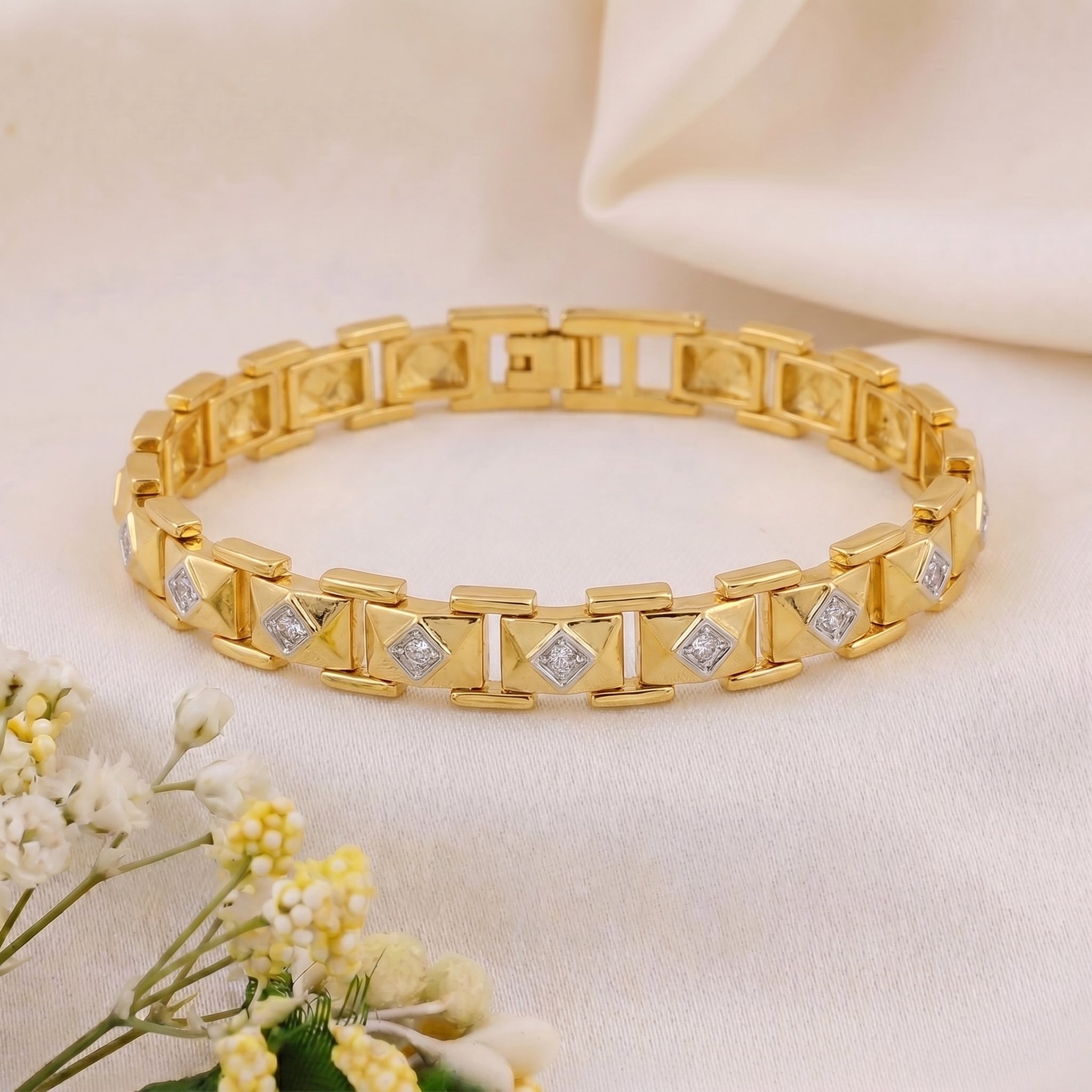 Men’s Gold-Tone Geometric Bracelet GMB -1
