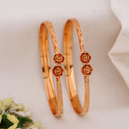 Double Rose Gold Bangles GFB -4