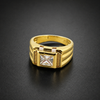 Men’s Gold-Tone Clear Stone Ring GMR -23
