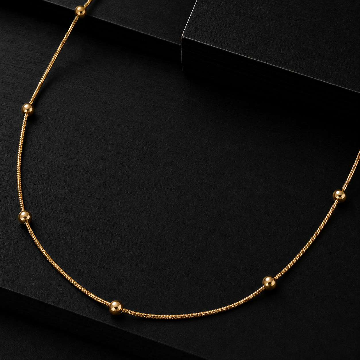 Men’s Gold Bead Snake Chain GMC -38