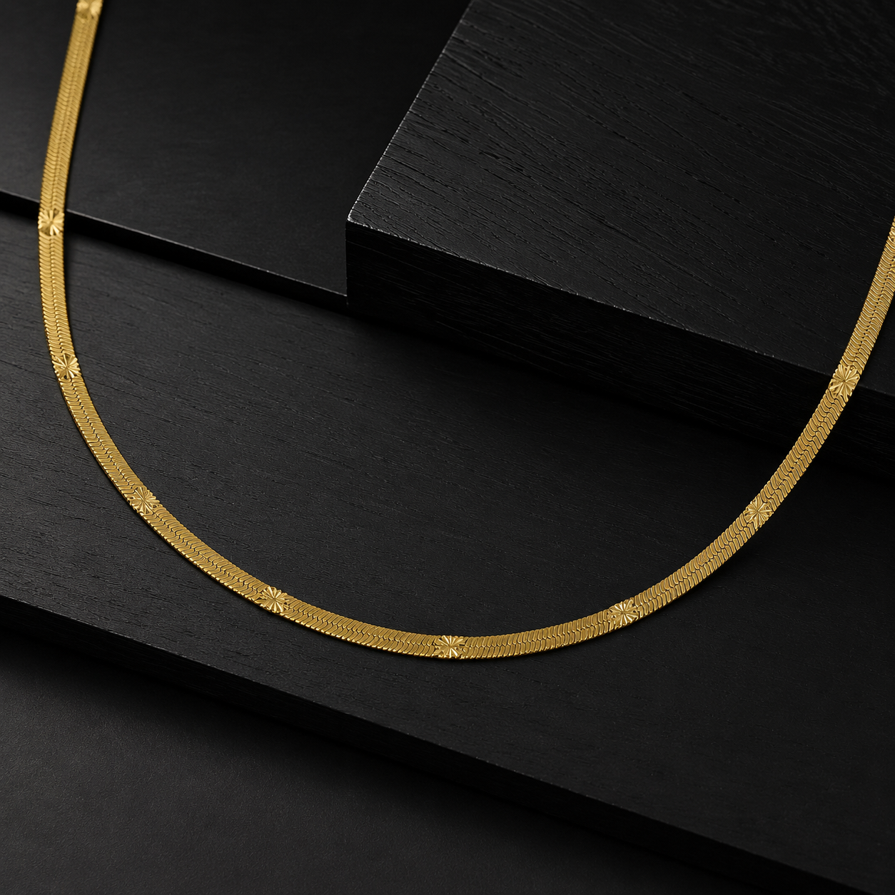 Men’s Gold Tone Pattern Herringbone Chain GMC -28