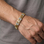Men’s Gold-Tone Crystal Link Bracelet GMB -10