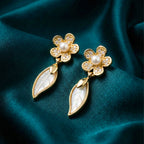 Pearl Leaf Earrings GWE -132