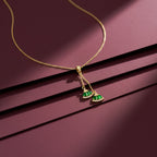 Dangling Fan Charm Women Neckless GWN -95