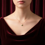 Dainty Emerald Green Butterfly Women Necklace GWN -112