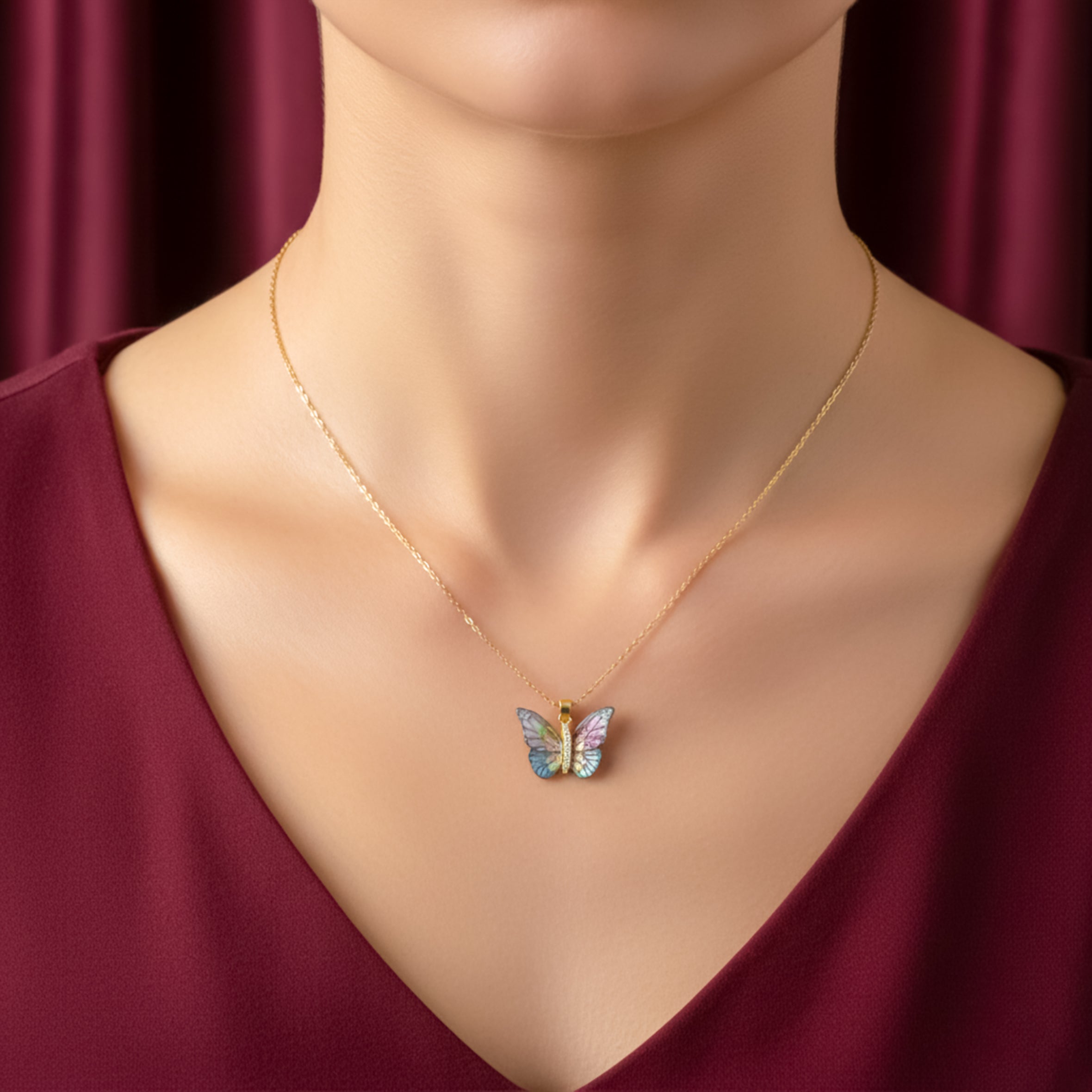 Ethereal Butterfly Women Necklace GWN -150