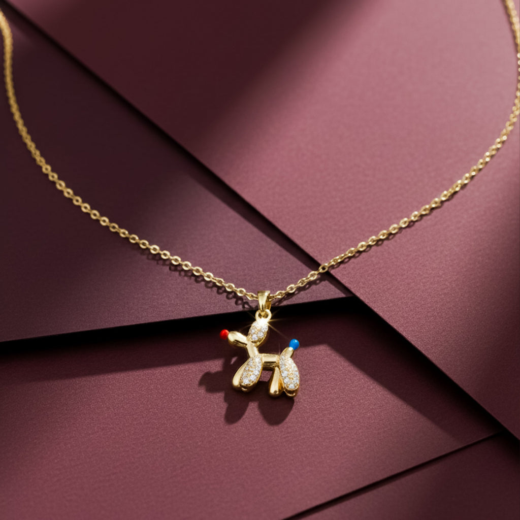 Balloon Dog Charm Women Necklace GWN -151