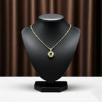 Emerald-Cut Green Gemstone Women Neckless GWN -92