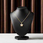 Dainty Gold Crystal Flower Women Necklace GWN -135