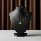 Dainty Emerald Green Butterfly Women Necklace GWN -112