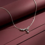 Silver-Tone Dainty Floral Women  Necklace GWN -130