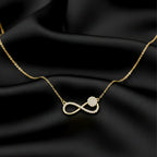 Gold Pave Infinity Floral Women Necklace GWN -140