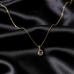 Amethyst-Purple Crystal Women Neckless GWN -89