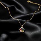 Sparkling Multicolor Gemstone Women Neckless GWN -74