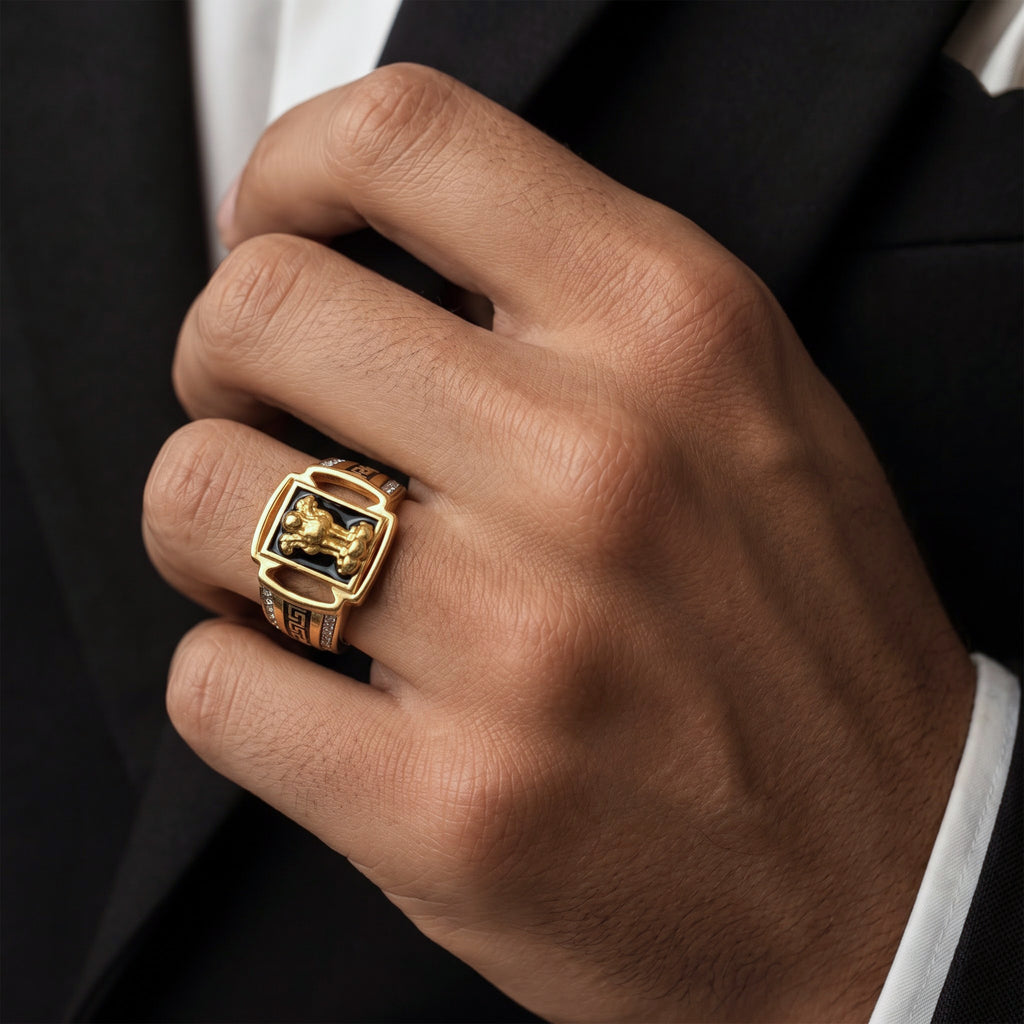 Men’s Gold-Tone Buddha Statement Ring GMR -12