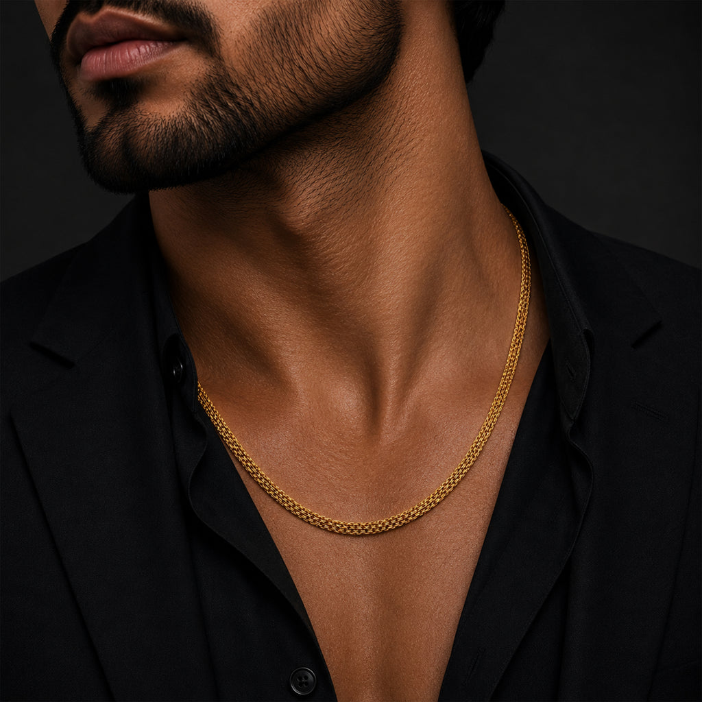 Men’s Gold Tone Mesh Chain GMC -10