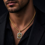 Men’s Lion Face Pendant Chain GMC -3