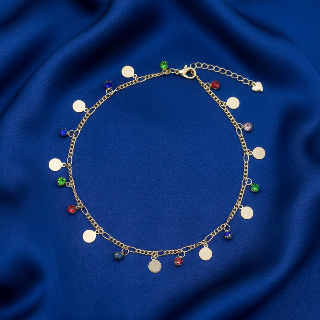 Multi-Color Charm Anklet GWA -46