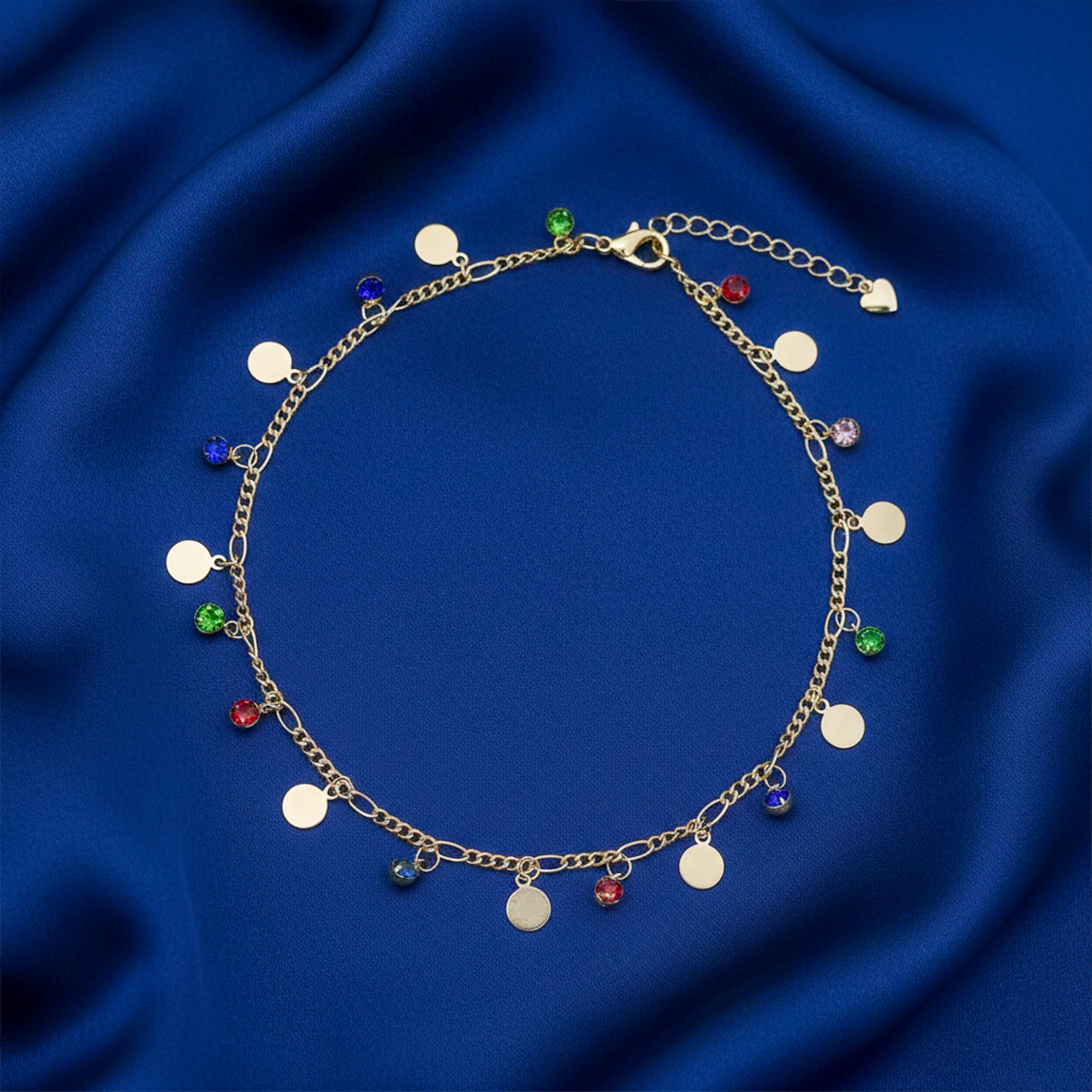 Multi-Color Charm Anklet GWA -46
