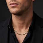 Men’s Gold Tone Rectangular Link Chain GMC -18