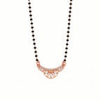 Rose Gold Floral Teardrop Mangalsutra GM -38