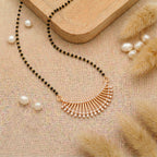 Rose Gold Fan Design Mangalsutra GM -50