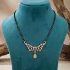 Rose Gold Leaf Drop Mangalsutra GM -48