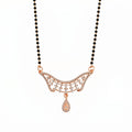 Rose Gold Leaf Drop Mangalsutra GM -48