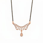 Rose Gold Leaf Drop Mangalsutra GM -48