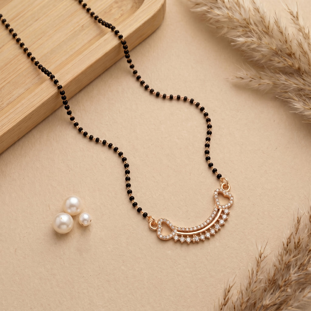 Gold Heart Drop Mangalsutra GM -51