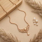 Rose Gold Filigree Ball Drop Mangalsutra GM -42