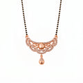 Rose Gold Filigree Ball Drop Mangalsutra GM -42