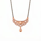 Rose Gold Filigree Ball Drop Mangalsutra GM -42
