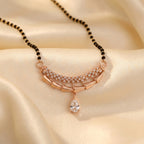 Rose Gold Geometric Drop Mangalsutra GM -44