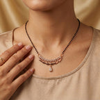 Rose Gold Geometric Drop Mangalsutra GM -44
