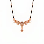 Rose Gold Heart Pendant Mangalsutra GM -54