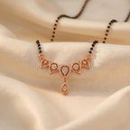 Rose Gold Heart Pendant Mangalsutra GM -54